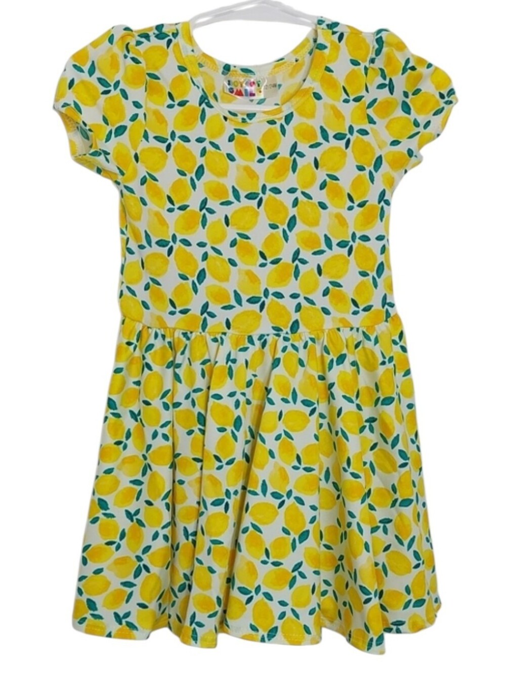 Dot Dot Smile Girls Dress Size 12 24 Months Sunny Citrus Lemons Yellow Spin